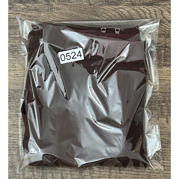 David Lerner Moto Leggings L Burgundy Oxblood Stretch Zip Ankle Made in USA - Picture 12 of 12